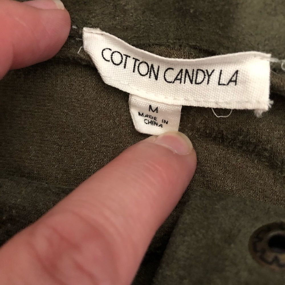 COTTON CANDY LA Green Suede Skirt M - Picture 4 of 5